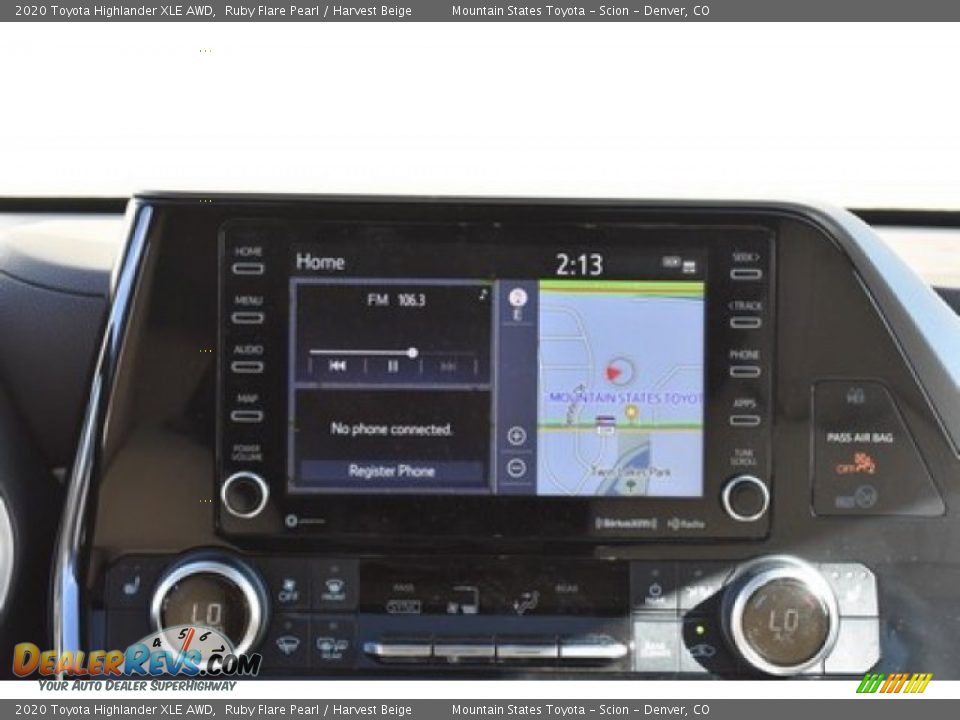 2020 Toyota Highlander XLE AWD Ruby Flare Pearl / Harvest Beige Photo #9