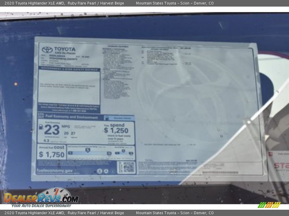 2020 Toyota Highlander XLE AWD Ruby Flare Pearl / Harvest Beige Photo #11