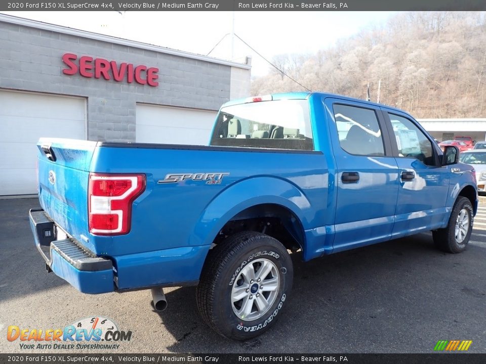 2020 Ford F150 XL SuperCrew 4x4 Velocity Blue / Medium Earth Gray Photo #2