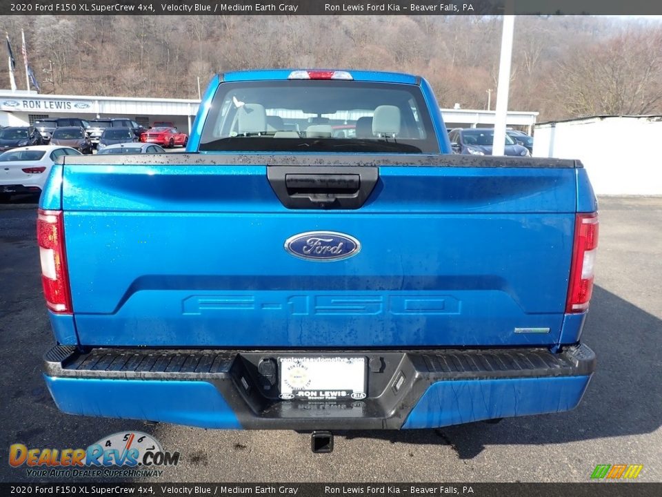 2020 Ford F150 XL SuperCrew 4x4 Velocity Blue / Medium Earth Gray Photo #3