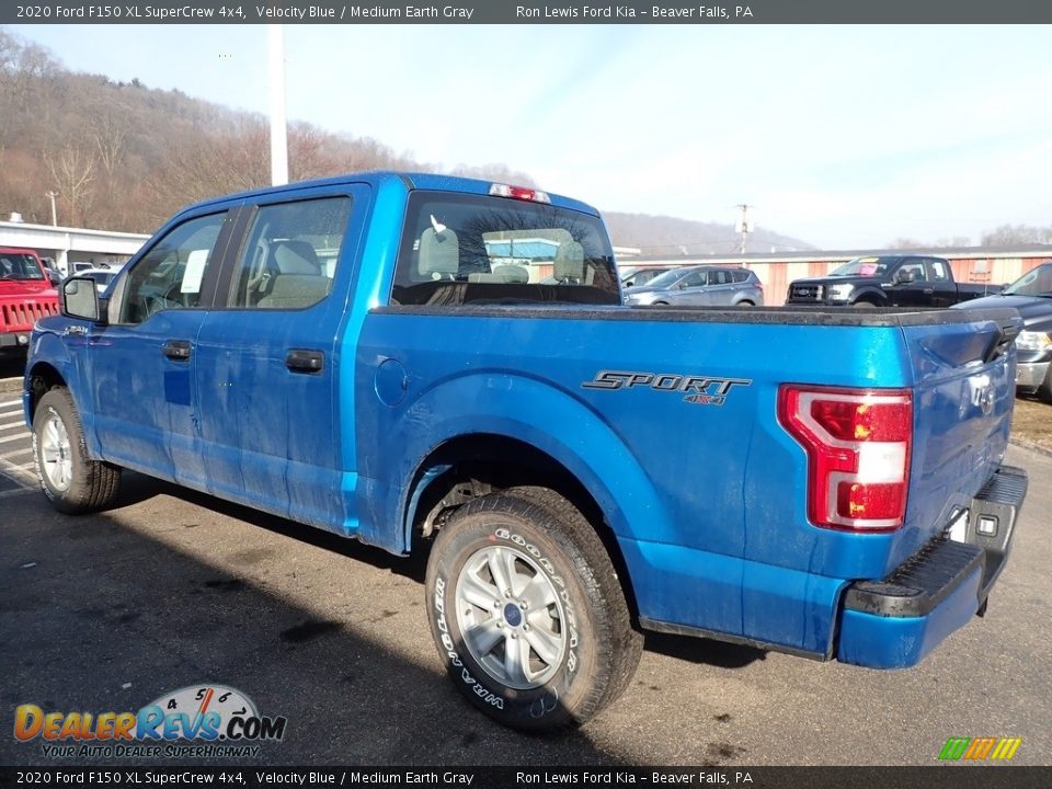 2020 Ford F150 XL SuperCrew 4x4 Velocity Blue / Medium Earth Gray Photo #4