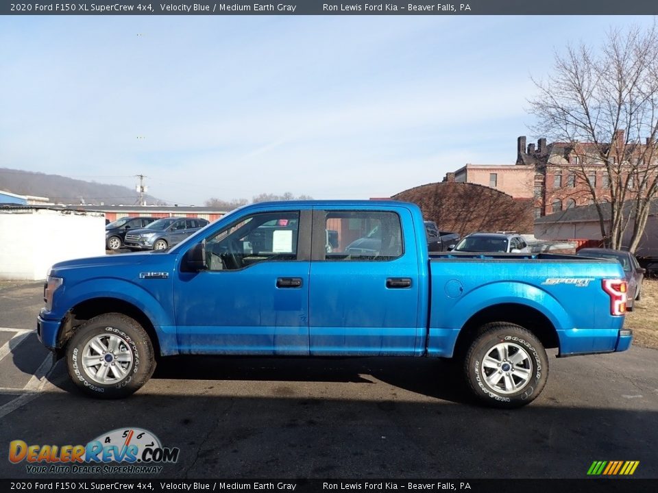 2020 Ford F150 XL SuperCrew 4x4 Velocity Blue / Medium Earth Gray Photo #5