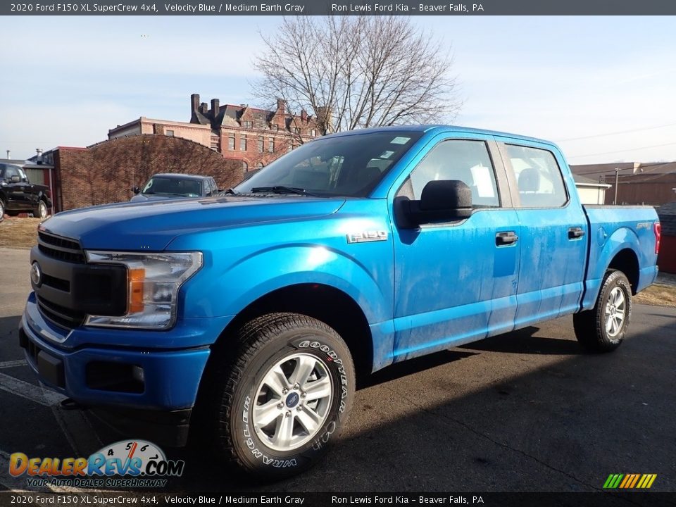 2020 Ford F150 XL SuperCrew 4x4 Velocity Blue / Medium Earth Gray Photo #6