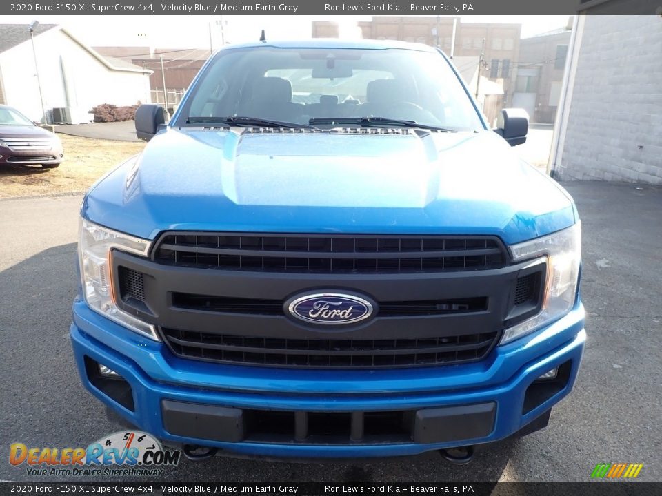 2020 Ford F150 XL SuperCrew 4x4 Velocity Blue / Medium Earth Gray Photo #7