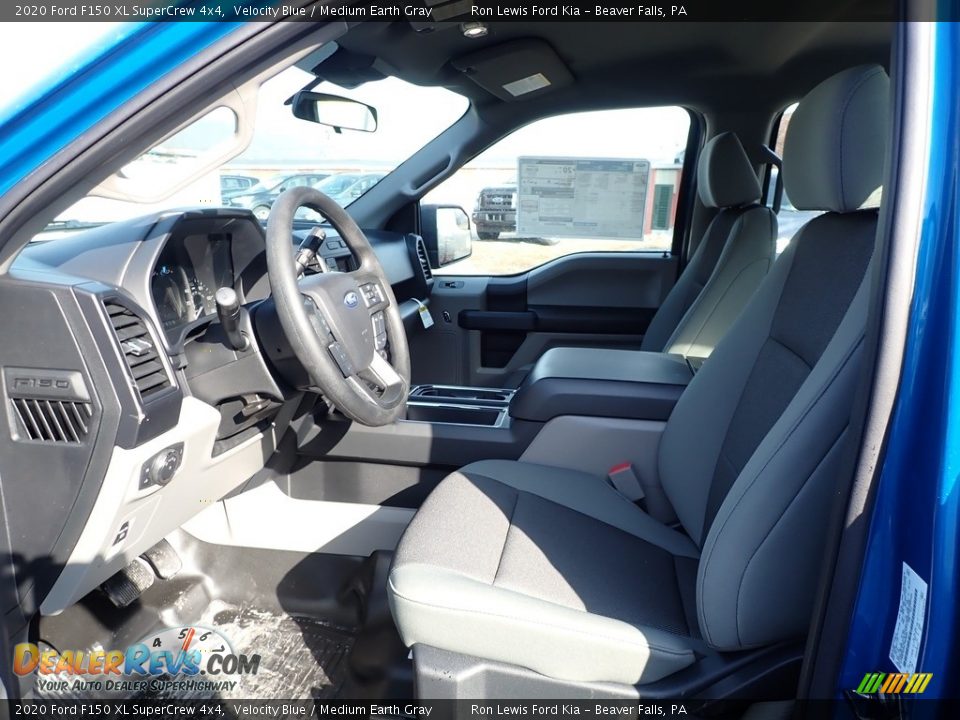 2020 Ford F150 XL SuperCrew 4x4 Velocity Blue / Medium Earth Gray Photo #13