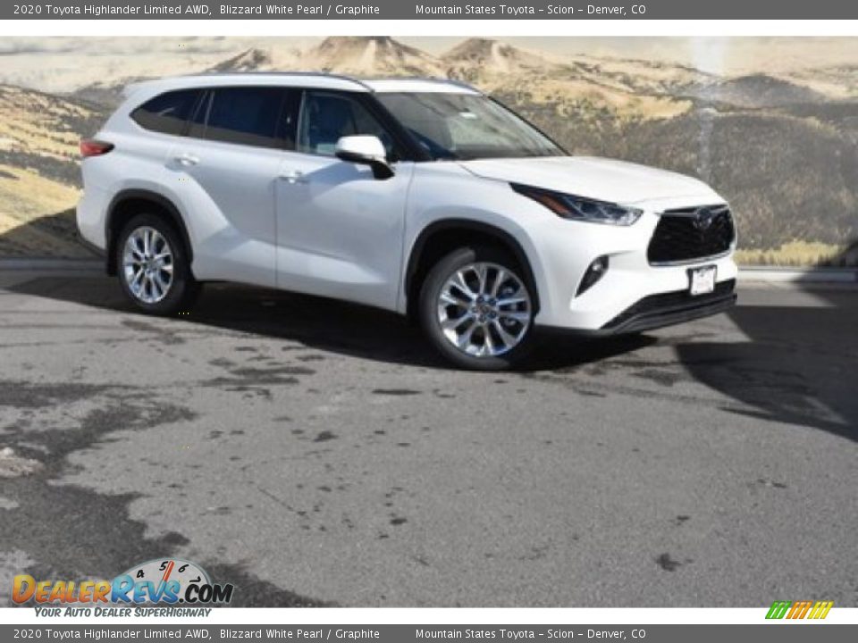 2020 Toyota Highlander Limited AWD Blizzard White Pearl / Graphite Photo #1