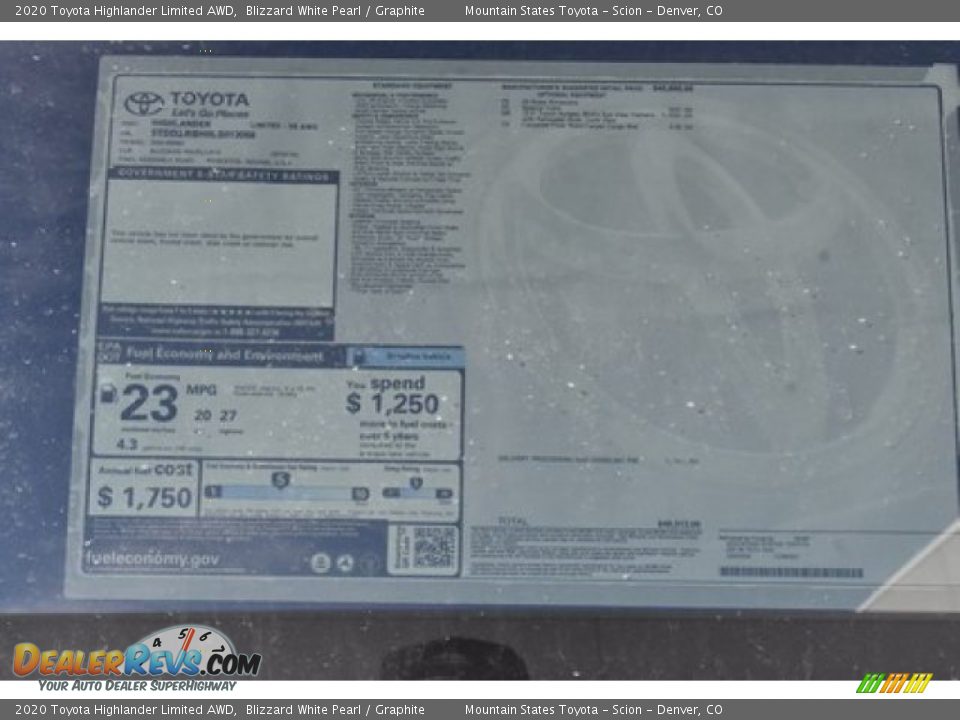 2020 Toyota Highlander Limited AWD Blizzard White Pearl / Graphite Photo #11