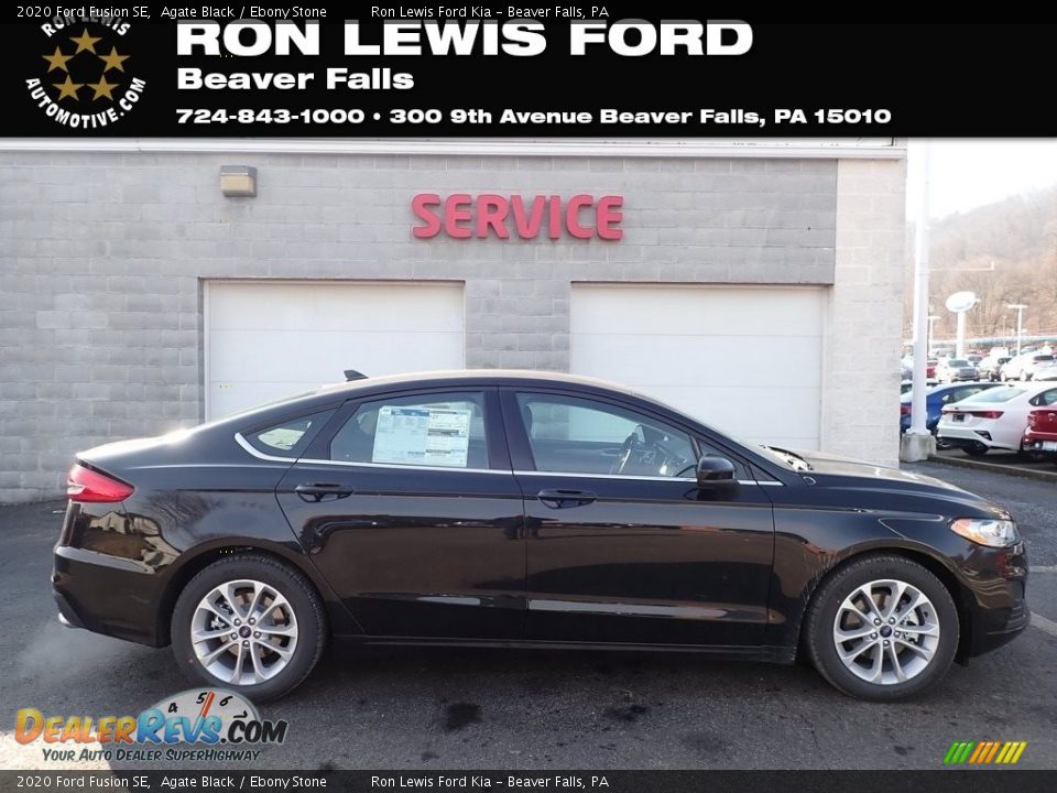 2020 Ford Fusion SE Agate Black / Ebony Stone Photo #1