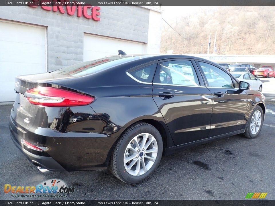 2020 Ford Fusion SE Agate Black / Ebony Stone Photo #2