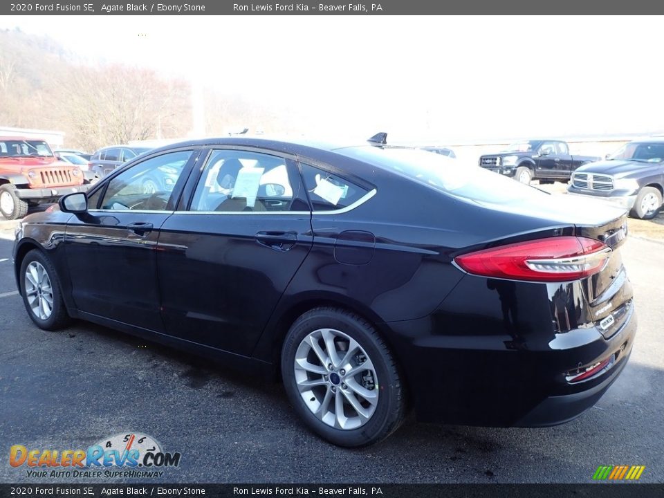 2020 Ford Fusion SE Agate Black / Ebony Stone Photo #5