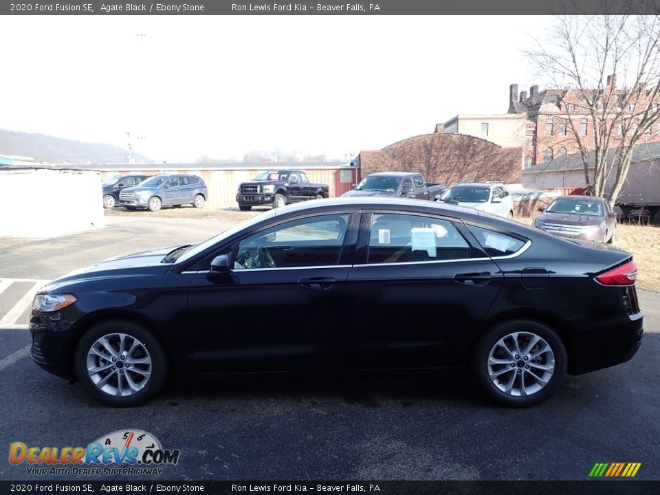 2020 Ford Fusion SE Agate Black / Ebony Stone Photo #6