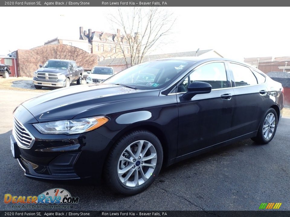 2020 Ford Fusion SE Agate Black / Ebony Stone Photo #7