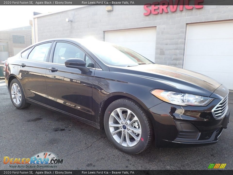 2020 Ford Fusion SE Agate Black / Ebony Stone Photo #9