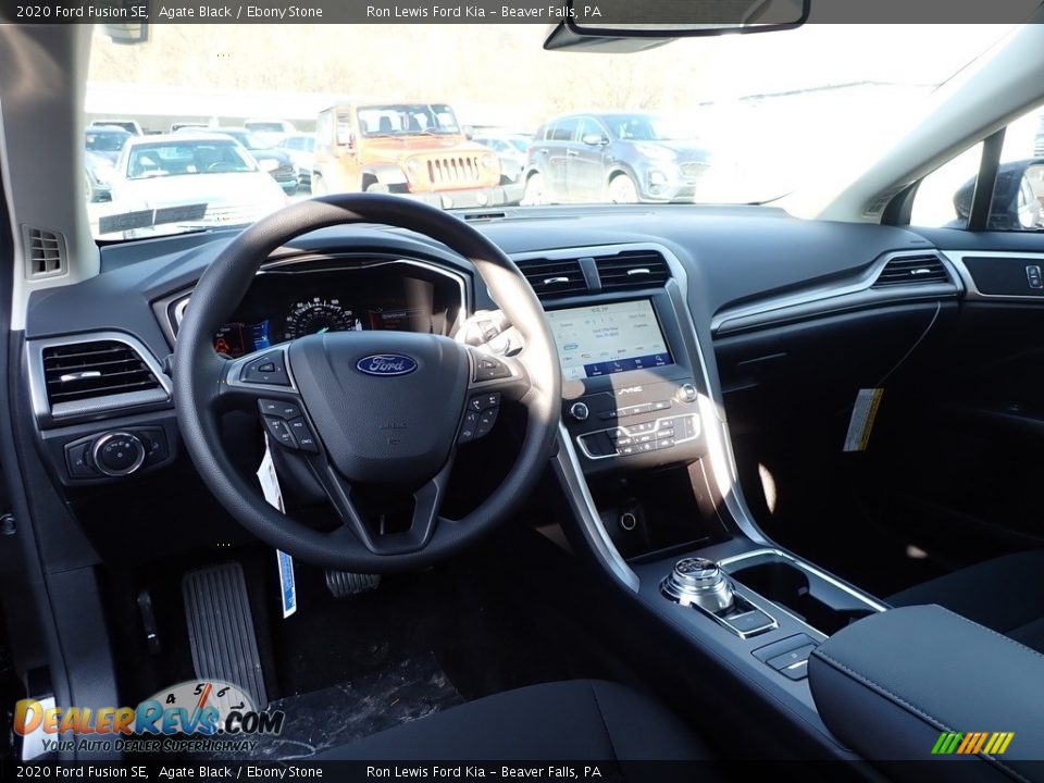 2020 Ford Fusion SE Agate Black / Ebony Stone Photo #15