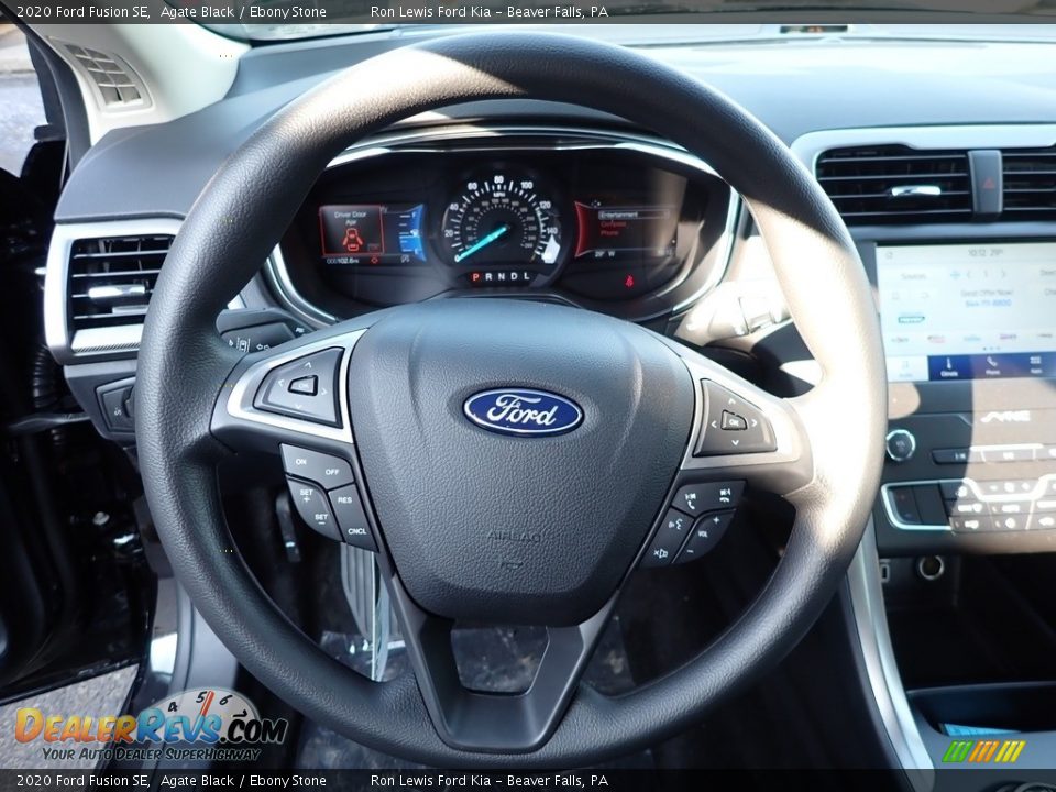 2020 Ford Fusion SE Agate Black / Ebony Stone Photo #17
