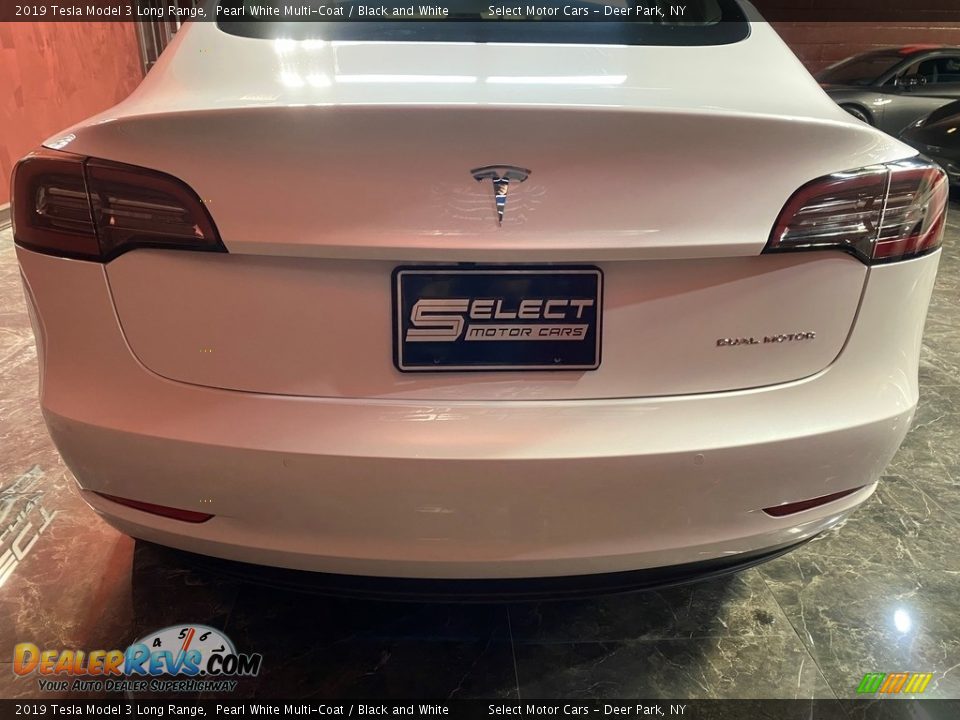 2019 Tesla Model 3 Long Range Pearl White Multi-Coat / Black and White Photo #3