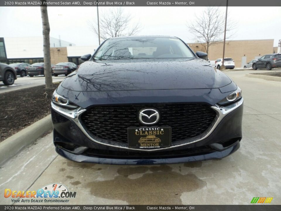 2020 Mazda MAZDA3 Preferred Sedan AWD Deep Crystal Blue Mica / Black Photo #2