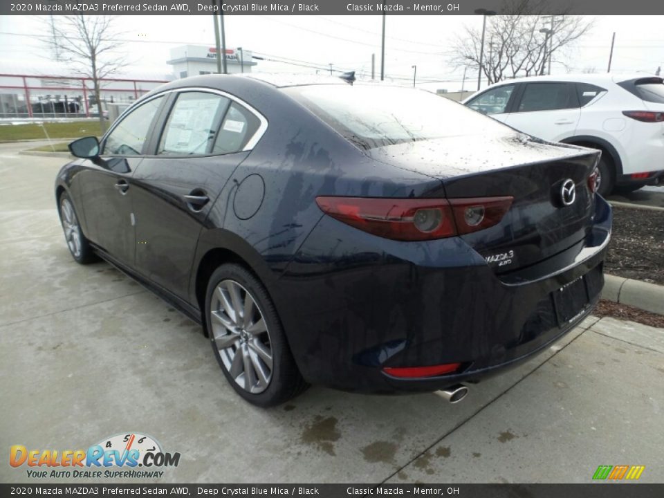 2020 Mazda MAZDA3 Preferred Sedan AWD Deep Crystal Blue Mica / Black Photo #5