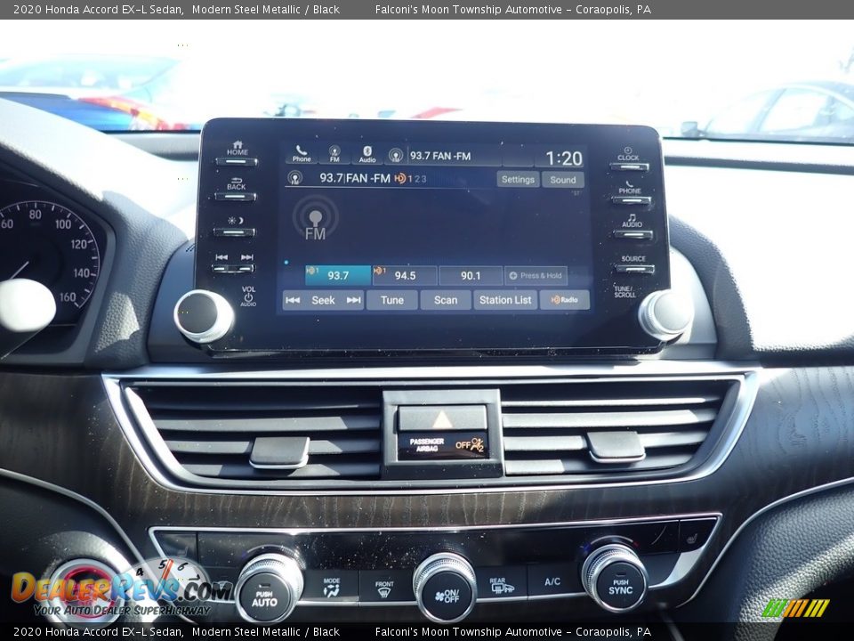 2020 Honda Accord EX-L Sedan Modern Steel Metallic / Black Photo #14