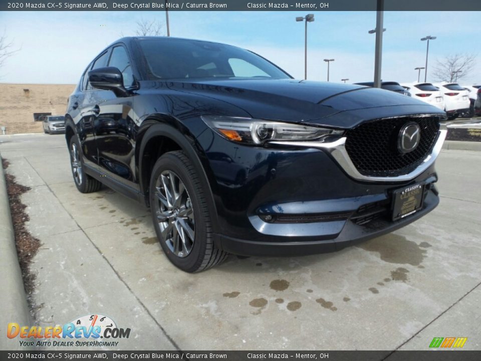 2020 Mazda CX-5 Signature AWD Deep Crystal Blue Mica / Caturra Brown Photo #1