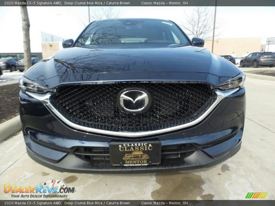 2020 Mazda CX-5 Signature AWD Deep Crystal Blue Mica / Caturra Brown Photo #2