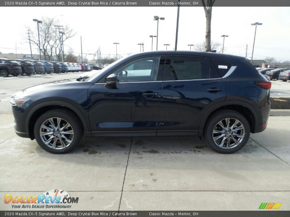 2020 Mazda CX-5 Signature AWD Deep Crystal Blue Mica / Caturra Brown Photo #4