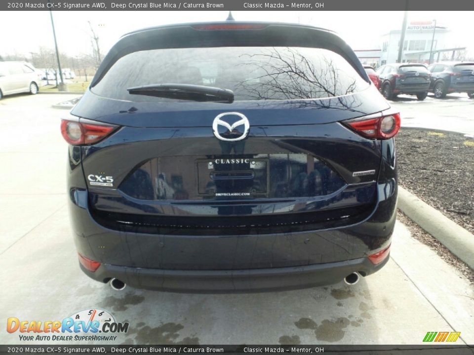 2020 Mazda CX-5 Signature AWD Deep Crystal Blue Mica / Caturra Brown Photo #6