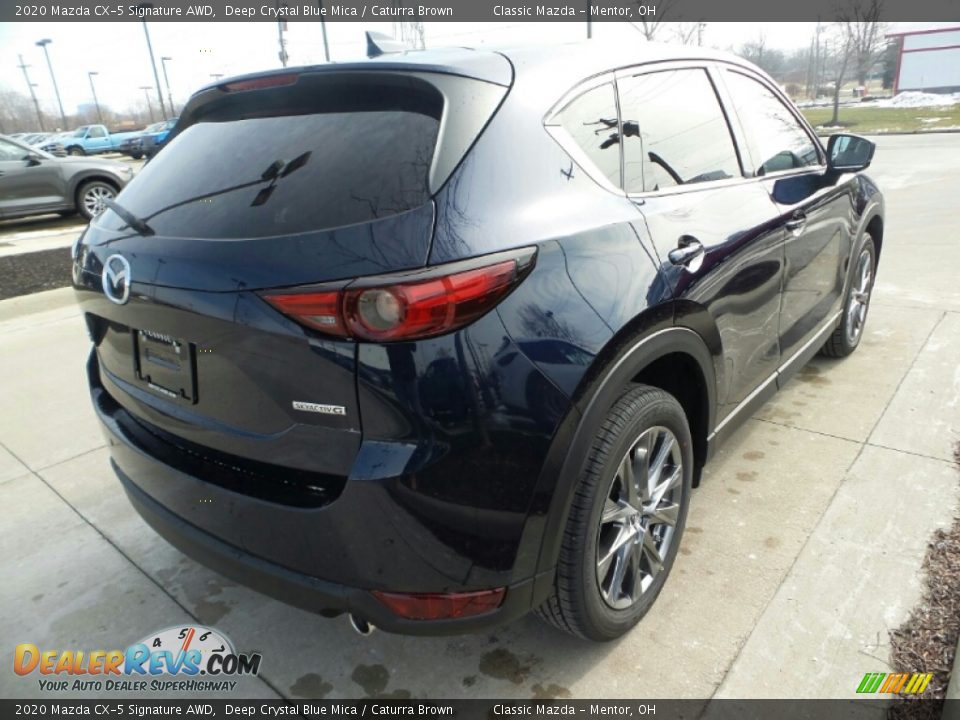 2020 Mazda CX-5 Signature AWD Deep Crystal Blue Mica / Caturra Brown Photo #7