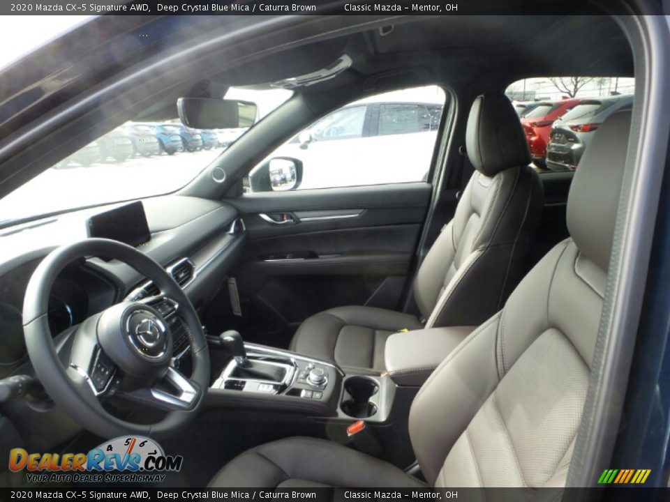 2020 Mazda CX-5 Signature AWD Deep Crystal Blue Mica / Caturra Brown Photo #8