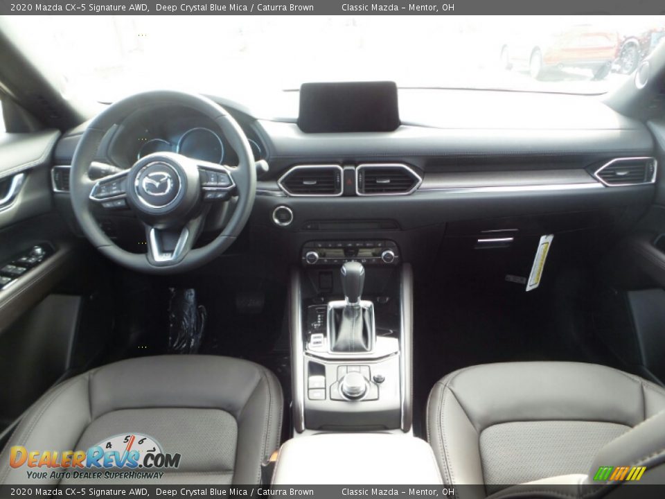 2020 Mazda CX-5 Signature AWD Deep Crystal Blue Mica / Caturra Brown Photo #10