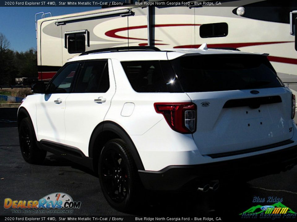 2020 Ford Explorer ST 4WD Star White Metallic Tri-Coat / Ebony Photo #4