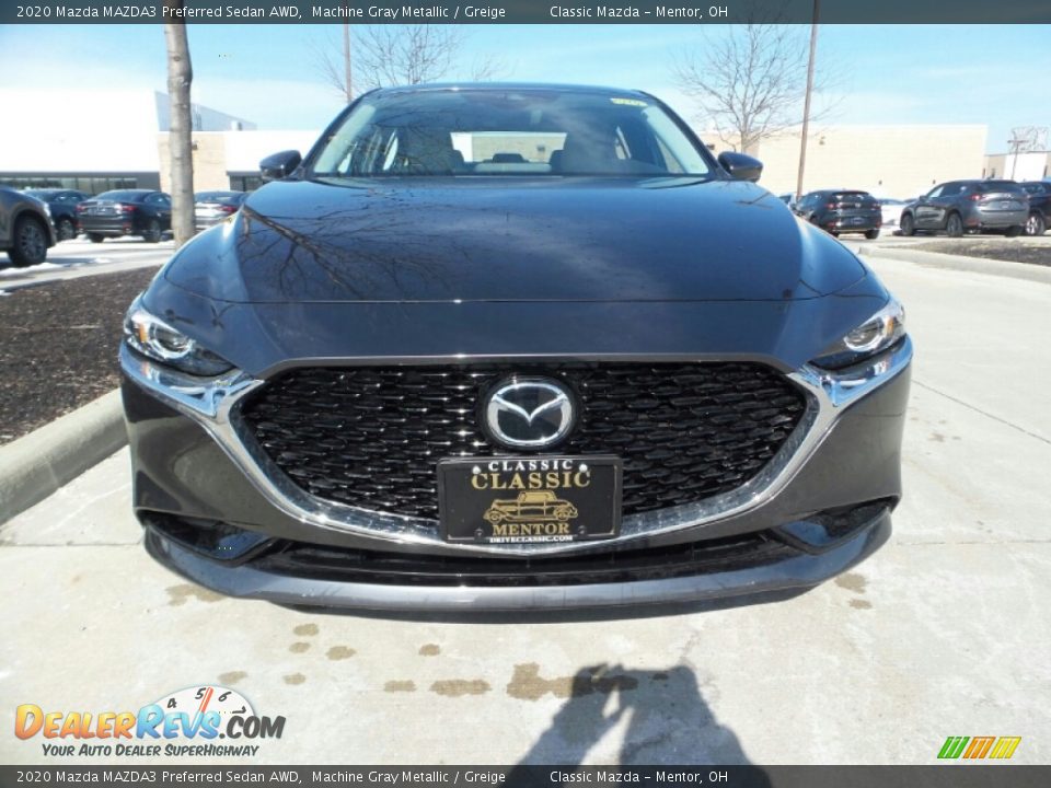 2020 Mazda MAZDA3 Preferred Sedan AWD Machine Gray Metallic / Greige Photo #2