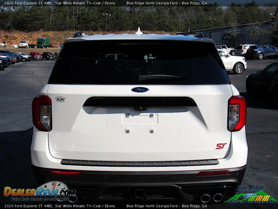 2020 Ford Explorer ST 4WD Star White Metallic Tri-Coat / Ebony Photo #6