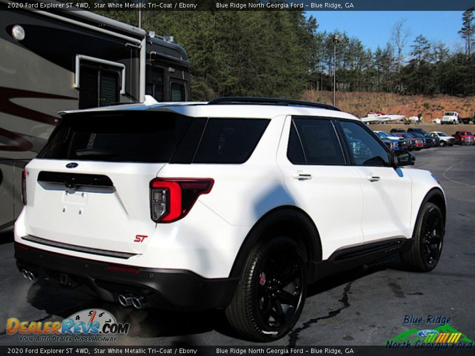 2020 Ford Explorer ST 4WD Star White Metallic Tri-Coat / Ebony Photo #7