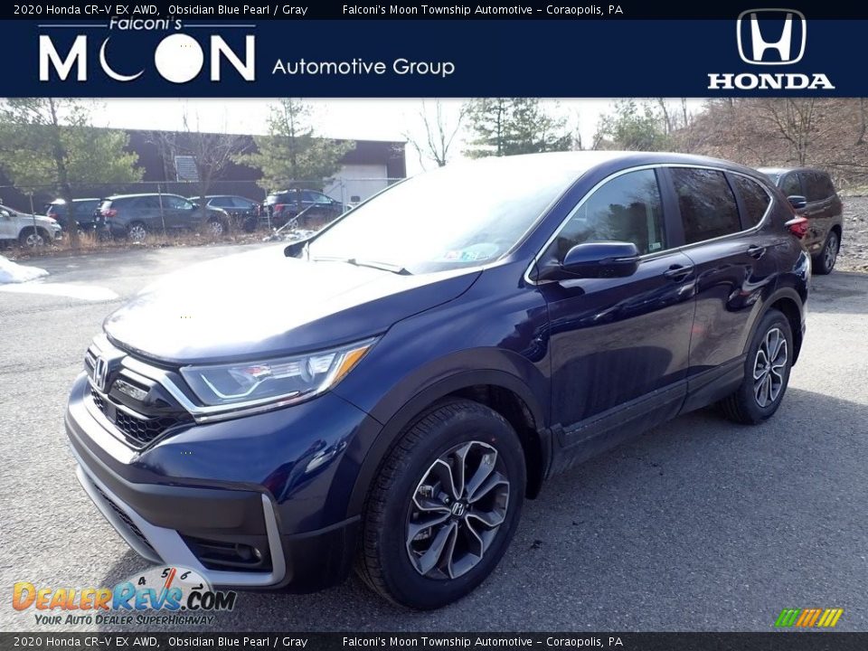 2020 Honda CR-V EX AWD Obsidian Blue Pearl / Gray Photo #1