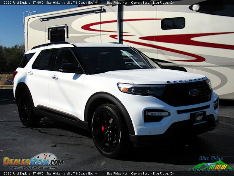 2020 Ford Explorer ST 4WD Star White Metallic Tri-Coat / Ebony Photo #9