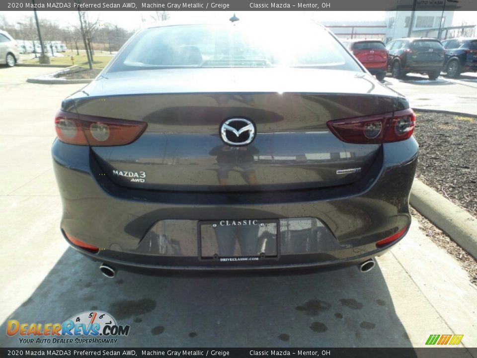 2020 Mazda MAZDA3 Preferred Sedan AWD Machine Gray Metallic / Greige Photo #6