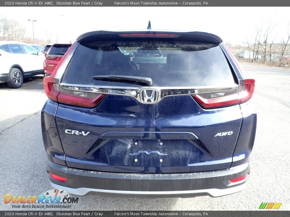 2020 Honda CR-V EX AWD Obsidian Blue Pearl / Gray Photo #3