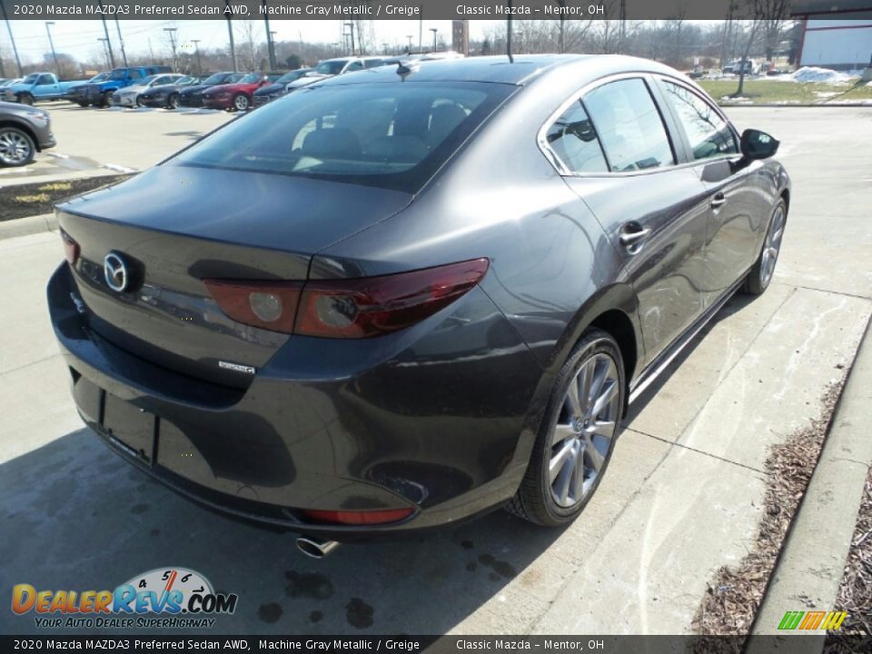 2020 Mazda MAZDA3 Preferred Sedan AWD Machine Gray Metallic / Greige Photo #7