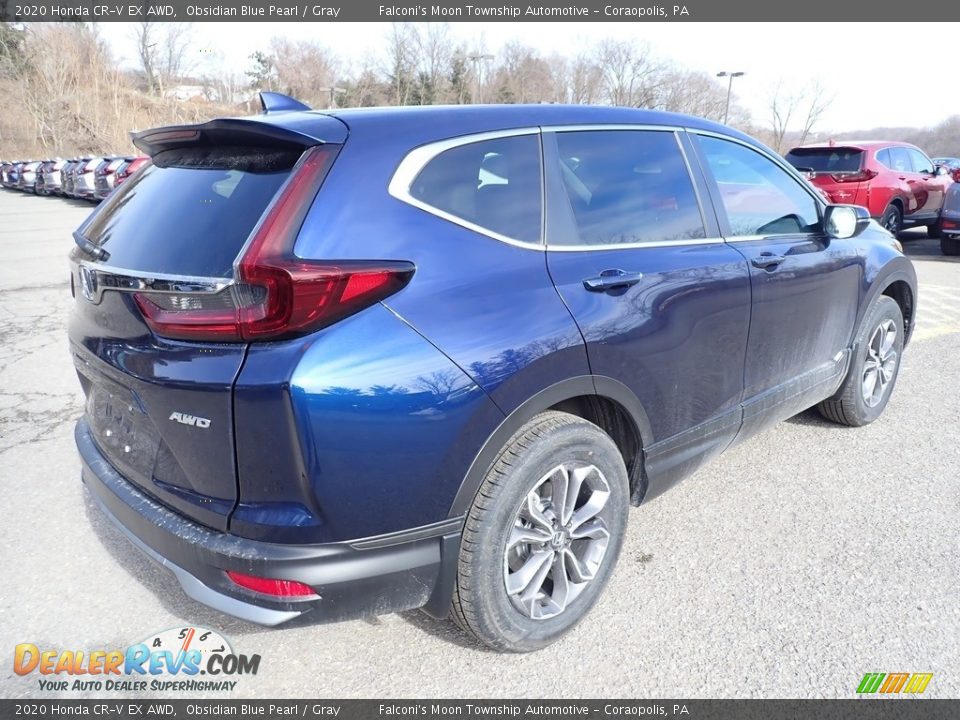 2020 Honda CR-V EX AWD Obsidian Blue Pearl / Gray Photo #4