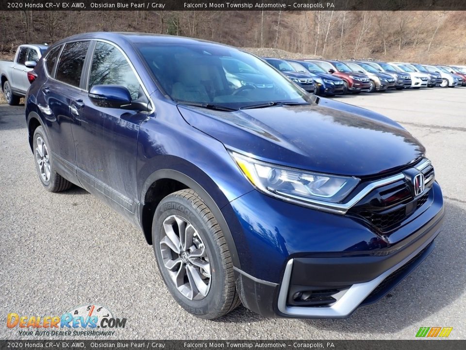 2020 Honda CR-V EX AWD Obsidian Blue Pearl / Gray Photo #5