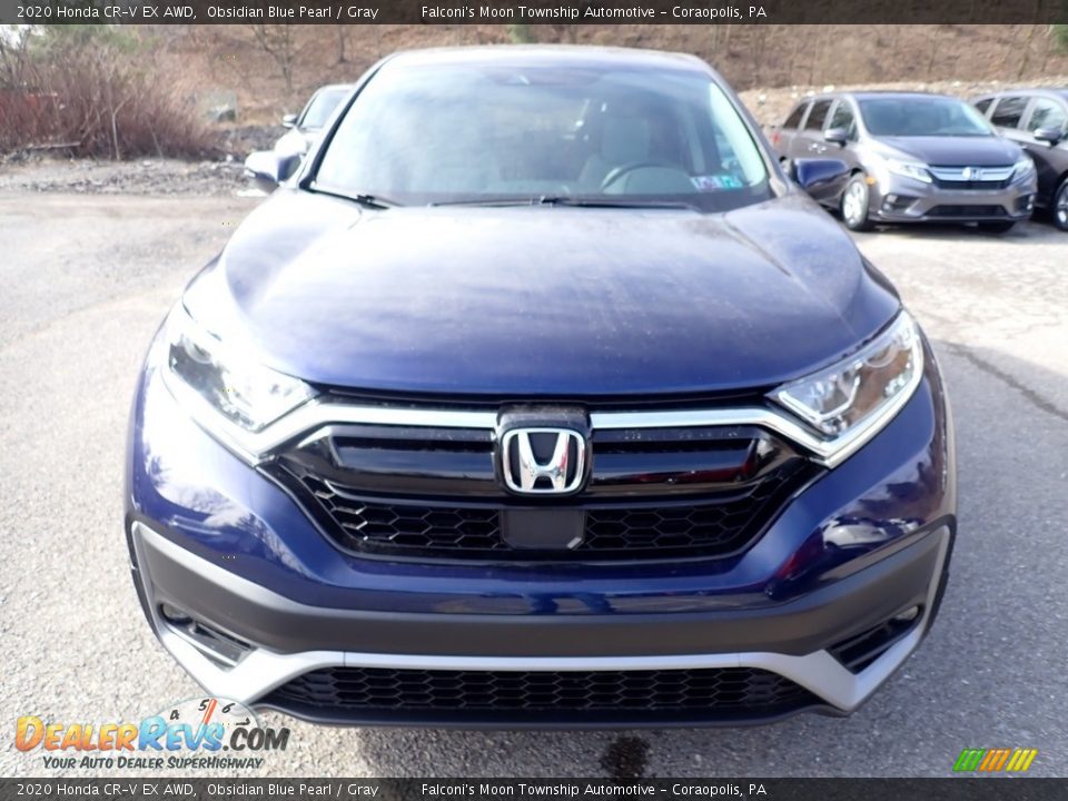 2020 Honda CR-V EX AWD Obsidian Blue Pearl / Gray Photo #6