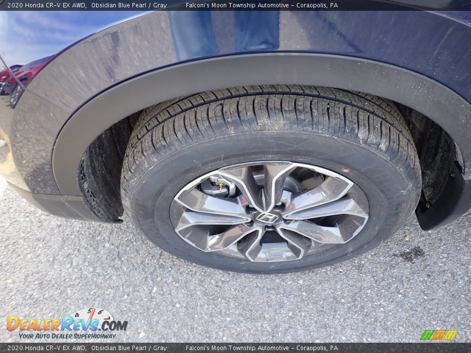 2020 Honda CR-V EX AWD Obsidian Blue Pearl / Gray Photo #7