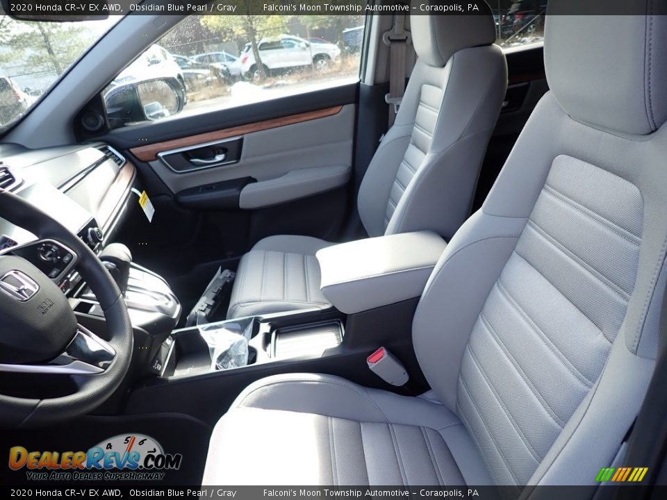 2020 Honda CR-V EX AWD Obsidian Blue Pearl / Gray Photo #8
