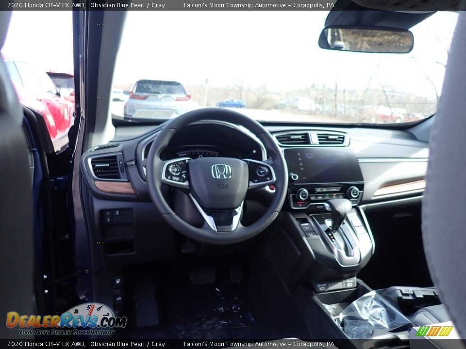 2020 Honda CR-V EX AWD Obsidian Blue Pearl / Gray Photo #10