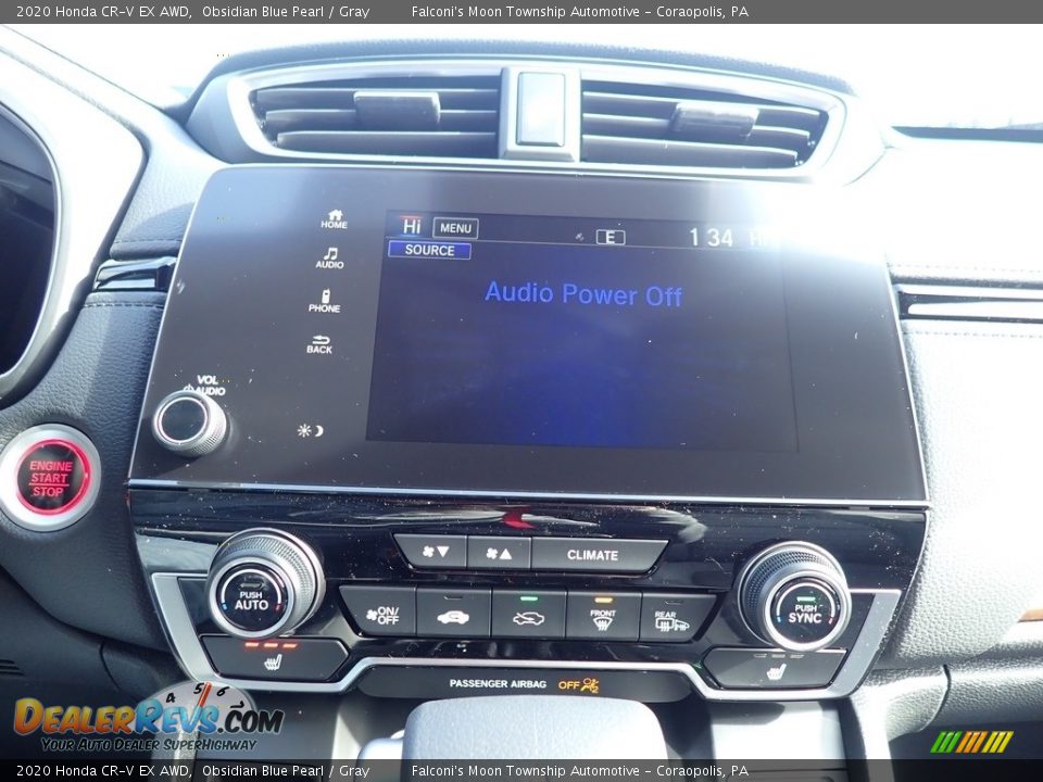 2020 Honda CR-V EX AWD Obsidian Blue Pearl / Gray Photo #14