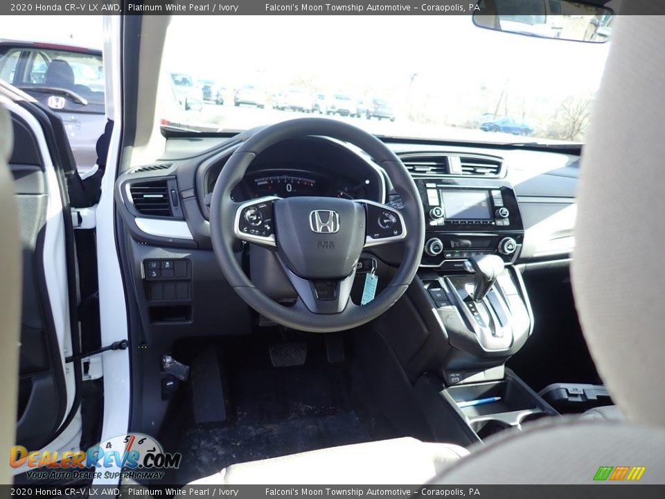 2020 Honda CR-V LX AWD Platinum White Pearl / Ivory Photo #9
