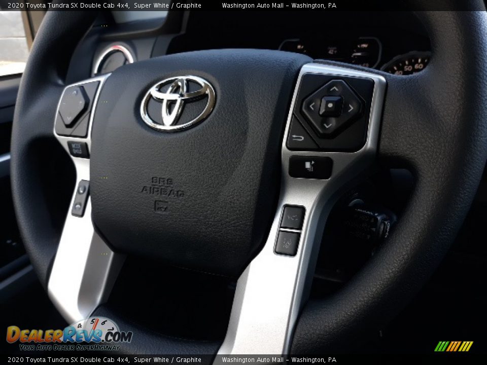 2020 Toyota Tundra SX Double Cab 4x4 Super White / Graphite Photo #6