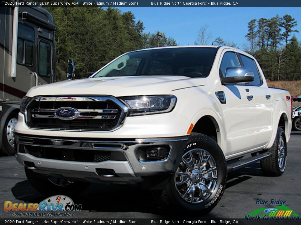 2020 Ford Ranger Lariat SuperCrew 4x4 White Platinum / Medium Stone Photo #1