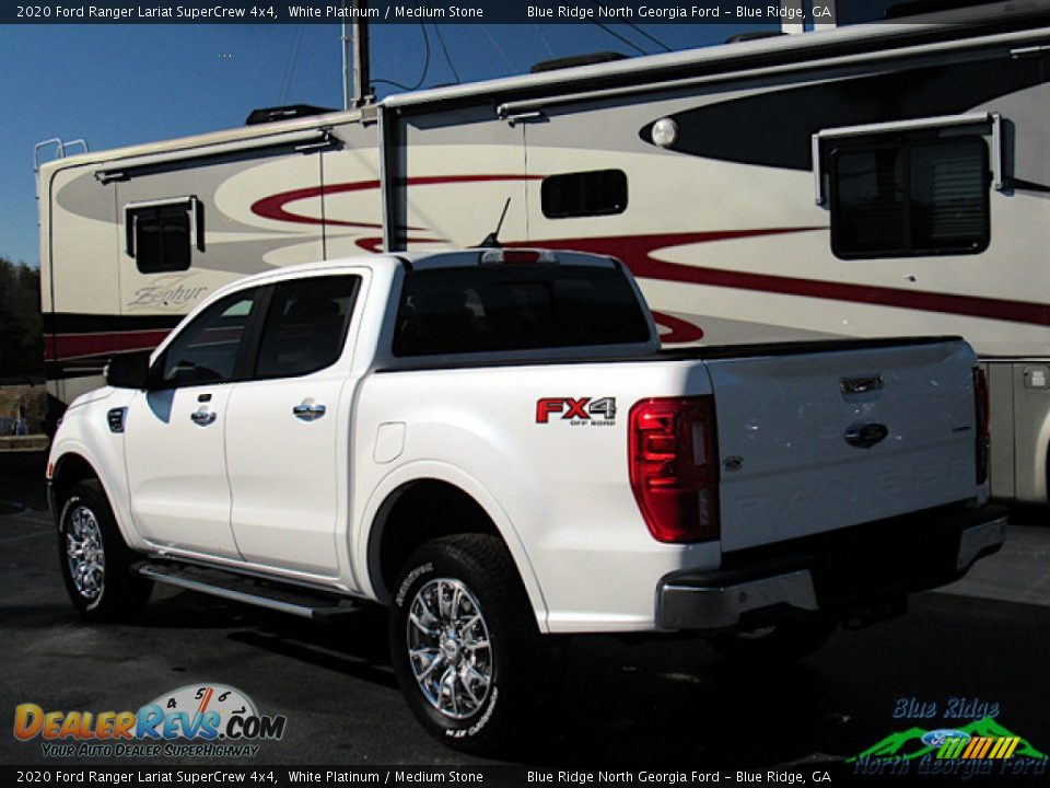 2020 Ford Ranger Lariat SuperCrew 4x4 White Platinum / Medium Stone Photo #3
